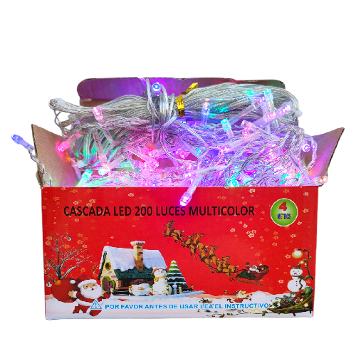 M J6159 SERIE CASCADA MULTICOLOR 200 LEDS 6w 4m
