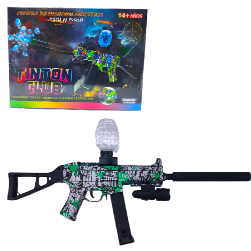 T Q7757 RIFLE HIDROGEL RECARGABLE C/ LUZ, HIDROGEL Y LENTES  63cm