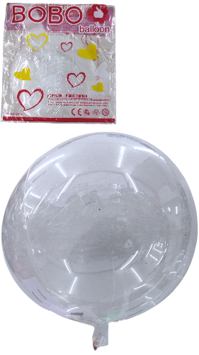 GLOBO BURBUJA 20cm TRANSPARENTE PAQ* 10pzs