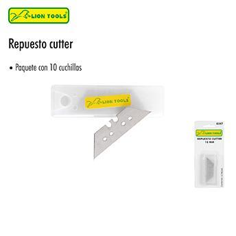 LION 0347 REPUESTO CUTTER RETRACTIL C/ 10 navajas