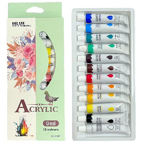 Z 13691 PINTURA ACRILICA 9ml CON 12colores