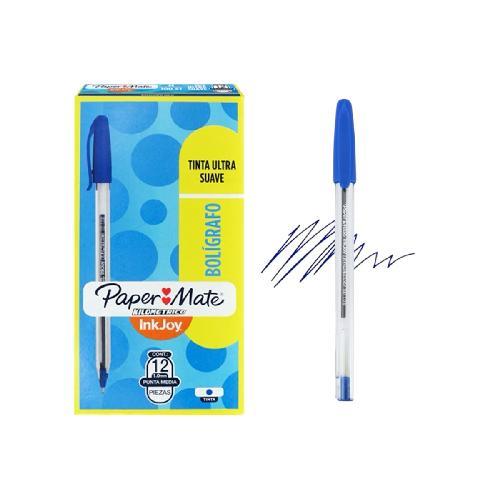 M PAPER MATE BOLIGRAFO PUNTA MEDIA KILOMETRICO Azul PAQ* 12Plumas