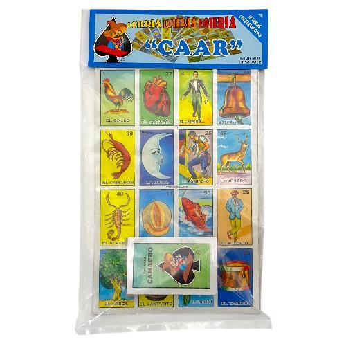 LOTERIA CAMACHO 10 TABLAS C/ BARAJA CHICA T=20x13.5cm B=7x4.5cm