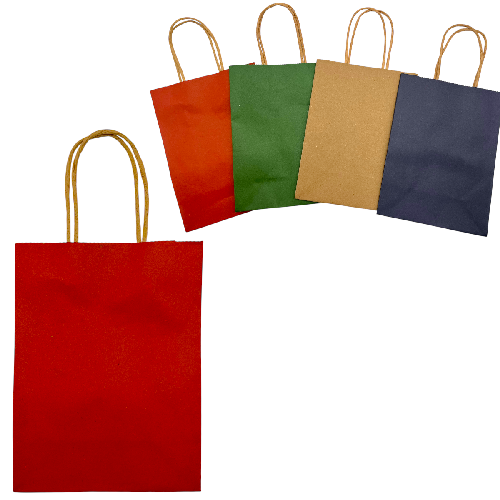 M D2538 BOLSA DE REGALO PAPEL KRAFT MINI  PAQ*12pzs 20x15x8cm