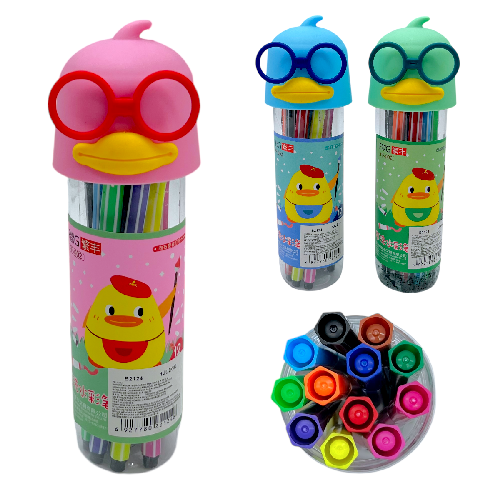 M B2124 PLUMIN EN BOTE 12 clrs 19cm