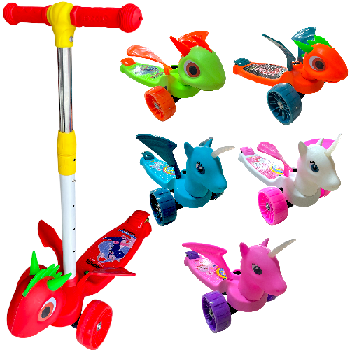 M C7417 PATIN DRAGON C/ LUZ Y MUSICA 74x63cm