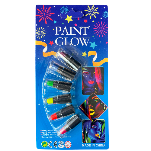 TT 4054 BLISTER PINTURA NEON 5 COLORES (Brilla con luz ultravioleta)