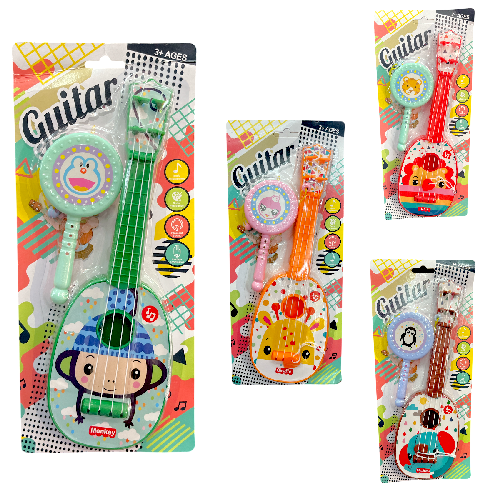 M C1056 GUITARRA C/ SONAJA/TAMBOR Medida Empaque 33.5x14.5cm