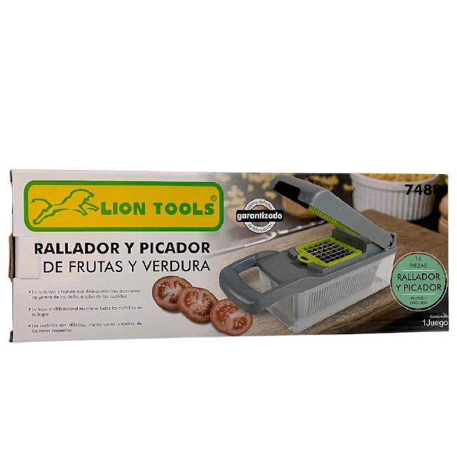 LION 7488 RALLADOR Y PICADOR DE FRUTAS Y VERDURAS C/16pzs