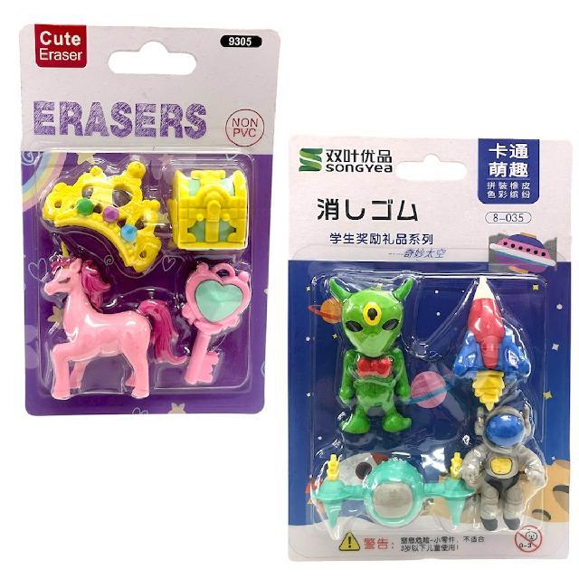 M B8580 / B8571 BLISTER BORRADOR UNICORNIO Y ESPACIAL