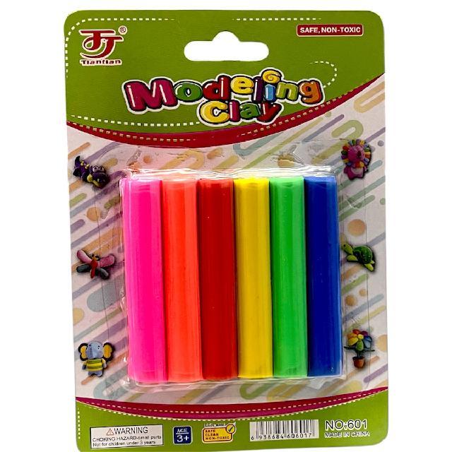 M B4214 PLASTILINA 6clrs Med. Emp. 13x9cm