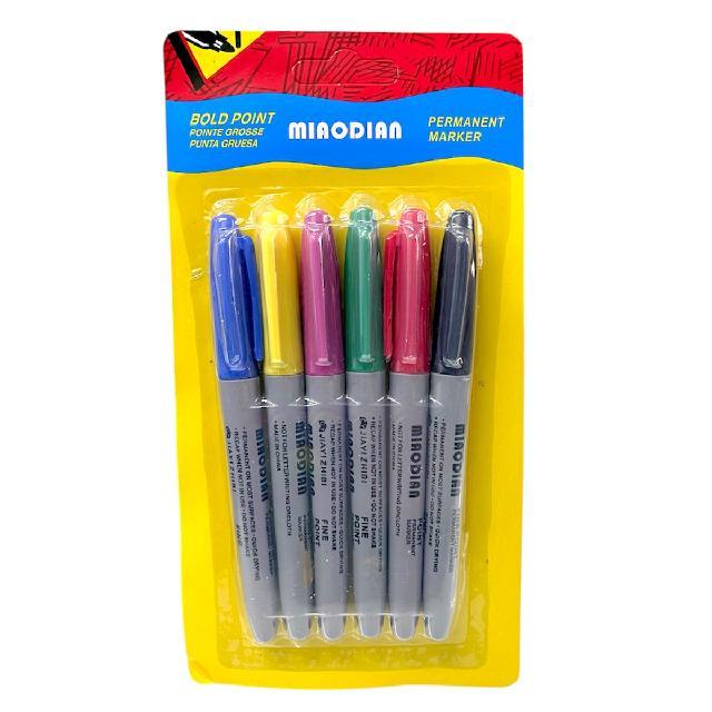 M B2277 MARCADOR 6clrs EN BLISTER Med. Emp. 21x11cm