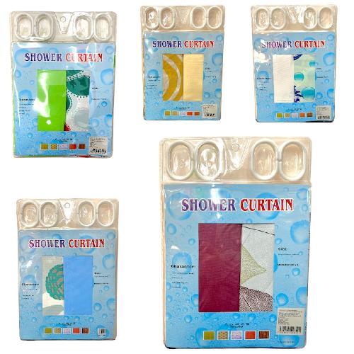 JA911 JUEGO DE 2 CORTINAS P/ BAÑO de Peva 180x180cm