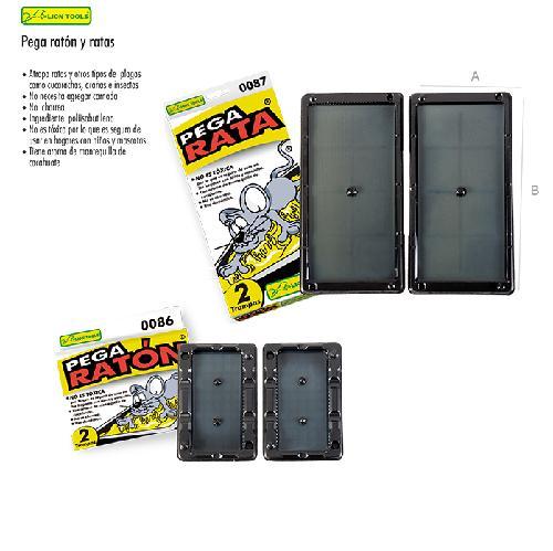 LION 0086 PEGA RATA CHICA C/ OLOR A MANTEQUILLA DE MANI C/ 2 trampas