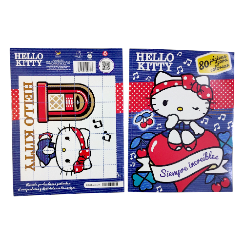 A 6087 LIBRO PARA COLOREAR KITTY 80PAG