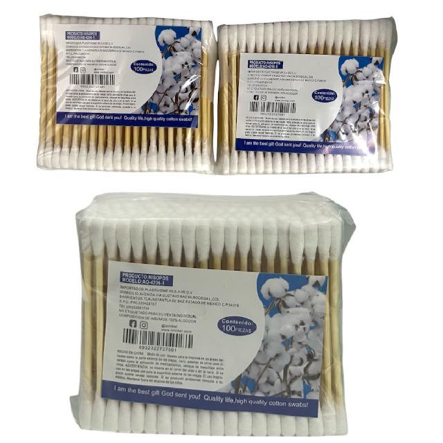 OM AQ-4206-1 COTONETE EN BOLSA C/ 100pzs